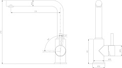 Milacio Смеситель для кухни Ultra MCU.555.BG бежевый – фотография-6